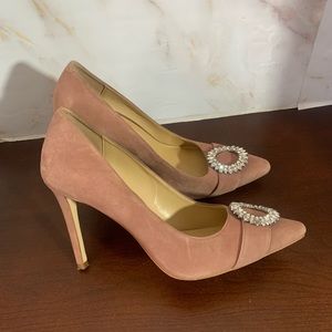 Michael Michael Kors Suede Crystal Embellishments Pumps size 8.5